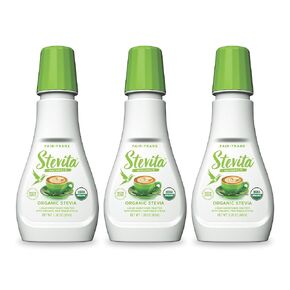 Stevita Organic Liquid Stevia - 1.35 أوقية ، حزمة من 3 - التحلية الطبيعية ، السعرات الحرارية الصفر - USDA العضوية ، غير المعدلة وراثيا