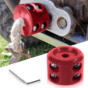 Car Rubber Winch Stopper for Cable Hook, Silicone Cable Saver Hook Stopper Line for ATV UTV Truck, Prevent Pulling Bounce, Shock Absorber with Allen Wrench, Quick Installation Tool (Black)