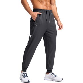 G Gradual Men's Joggers with Zipper Pockets Lightweight Athletic Workout Pants Quick Dry Sweatpants for Men Running Hiking