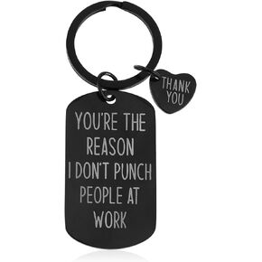 Ouligay Funny Coworker Gifts for Women Men, Gift for Best Friend, Friendship Keychain, Appreciation Gifts for Coworker Bestie Sister Teen Boy Men Retirement Farewell Going Away Gift(Black)