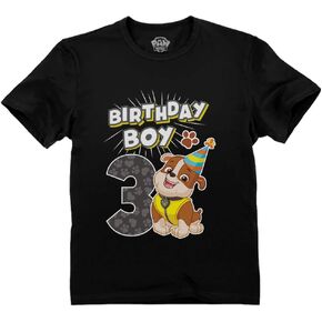 Tstars Marshall 3rd Birthday Boy Shirt Gifts for 3 Years Old Bday Paw Patrol Theme Party Toddler Kids T-Shirt