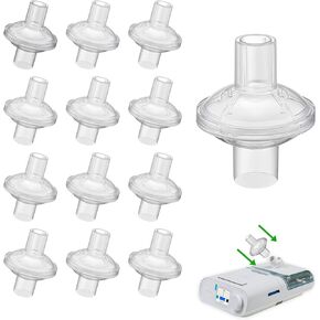 12 Pack Universal Fit in Line Filter for CPAP and BiPAP Machines - Improve Your CPAP Experience with These Filters, for 22mm and 25mm CPAP Tube