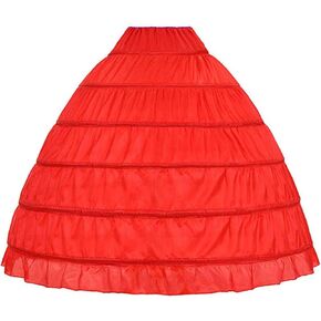 Full A-line 6 Hoop Floor-length Bridal Dress Gown Slip Petticoat