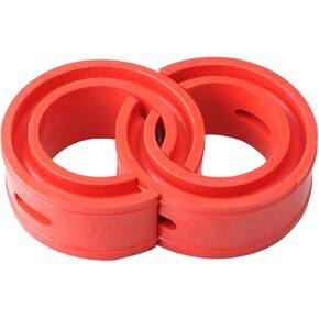 Car Front Rear Coil Spring Spacer, 2PCS Vehicle Spiral Sprung Booster Isolator Gaskets Set, Heavy Duty Coiled Spring Loaded Buffer Kit, Universal Automotive Accessories