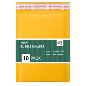 #2 kraft bubble mailers 8.5x12 بوصة الشحن مغلفات مبطنة