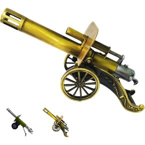 Mini Firecracker Launching Cannon Model, Spring Recoil Mechanism, Great for Outdoor Games and Collector Present(green)