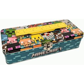 Tin Box Company صندوق تخزين كبير مع مقبض المسطرة ، Hello Kitty