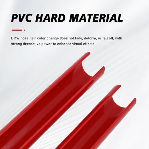 2 PCS Front Grill Inserts Trims, Waterproof Front V Bar Brace Trim Covers, Snap-on Installation Grille Decorative Strips, Compatible with 3/4/5/6/7 Series X 1/2/3/4/5 (Red) in Kuwait