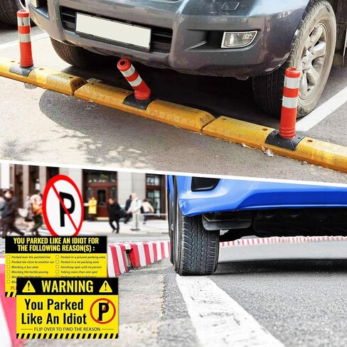 200 Pieces Bad Parking Cards You Parked Like an Idiot Card 3.5 x 2 Inches Funny Parking Violation Stickers Cards with Multi Violation Reasons in Kuwait