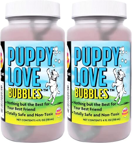 Puppy Love Bubbles, Peanut Butter Scented Bubbles 4oz. Bottle-2 Pack in Peanut Butter Flavor for Dogs in Kuwait