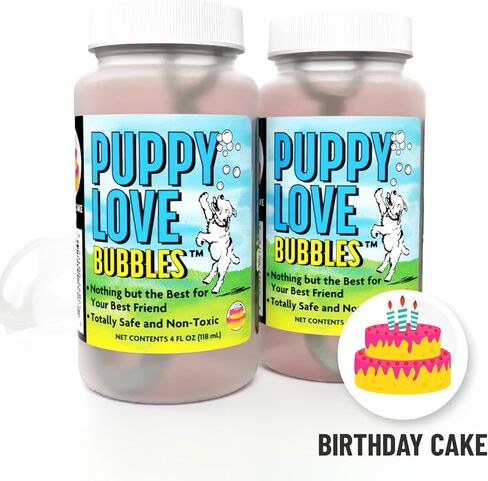 Puppy Love Bubbles, Peanut Butter Scented Bubbles 4oz. Bottle-2 Pack in Peanut Butter Flavor for Dogs in Kuwait