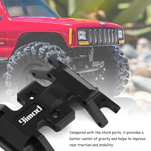 RC Skid Plate لـ SCX24 Bronco Gladiator Deadbolt C10 ترقيات الأجزاء 1/24 RC Crawler ، لوحة التروس في مركز نقل هيكل الألومنيوم (التيتانيوم) in Kuwait