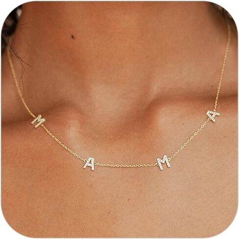Mama Necklaces for Women, Mother's Day Gifts for Mom, 14K Gold Plated Dainty Necklace Non Tarnish Jewelry, Gifts for New Mom in Kuwait