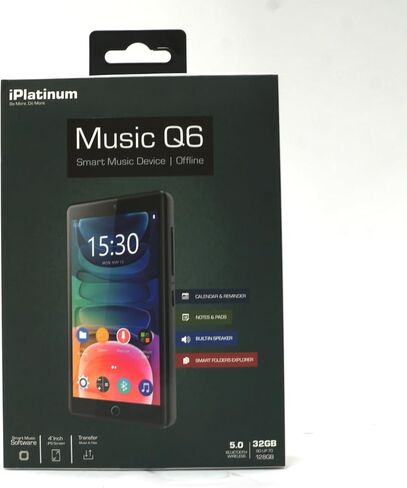 Samvix iPlatinum Q4 Built-in Speaker Kosher MP3 Player with Clear Silicone Case, Screen Protector and USB Type-C Cable in Saudi Arabia