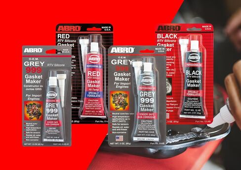 ABRO Ultra Plus 999 RTV Silicone Sealant and Samket Maker ، لمحركات الاستيراد ، مستشعر آمن ، غير قابل للتآكل ، مانع تسرب من حشية السيليكون/الرأس العالي ، 650 درجة فهرنهايت ، 3 أوقية. أنبوب - أسود in Kuwait