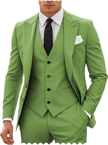 SHUZHXLZANGY Mens 3 Piece Suit Slim Fit Suits for Men Fashion Suit Wedding Prom Suits Formal Business in Saudi Arabia