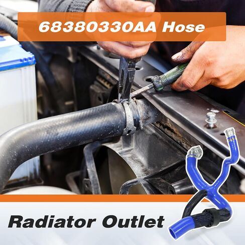 68249896AC Engine Radiator Coolant Outlet Hose, Fit for Jeep Compass Altitude/Latitude/Limited/Sport 2.4L, 2017-2022#Replace 68380330AB 68380330AA Lower Coolant Hose Bypass Reservoir Radiator Pipe in Saudi Arabia