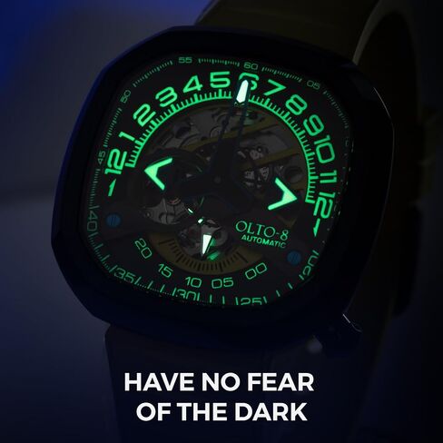 Automatic Luxury Skeleton Watch, Infinity II RPM-Style Stainless Steel 50 Meters Waterproof with Silicone Strap Wrist Watch Accessories, Sapphire Crystal Mirror Gifts for Men and Women in Saudi Arabia