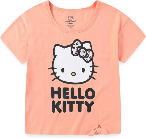 Hello Kitty Sanrio Girls 2 Piece Short Sleeve T-Shirt and Bike Shorts Set for Big Kids in Saudi Arabia