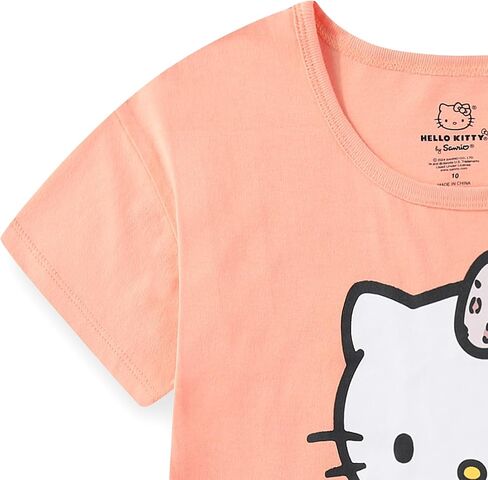 Hello Kitty Sanrio Girls 2 Piece Short Sleeve T-Shirt and Bike Shorts Set for Big Kids in Saudi Arabia