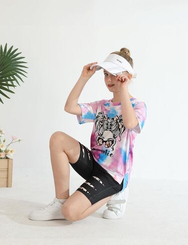 Girls Clothes Tie Dye Sweatshirt Tops and Short Leggings Sweatpants 2PCS Girl Spring Summer Outfits in Saudi Arabia