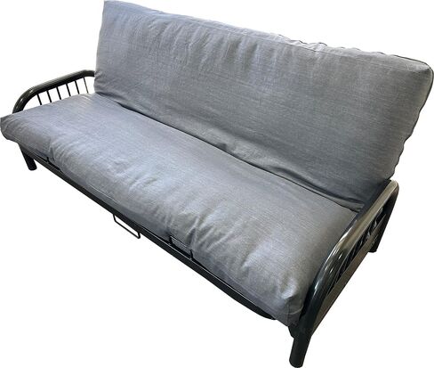 D&D Futon Furniture Real Jean Denim Futon Mattress Covers, Mattress Protector, Bed Slipcovers (Dark Denim, Full 6 x 54 x 75) in Saudi Arabia