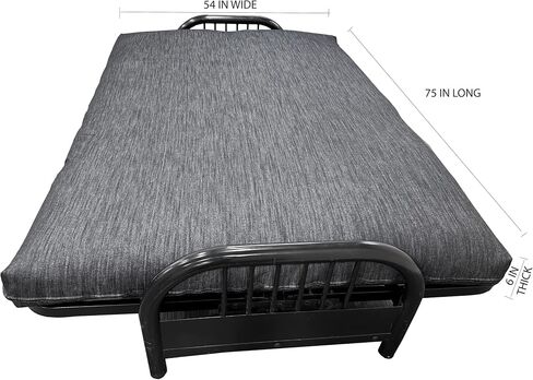 D&D Futon Furniture Real Jean Denim Futon Mattress Covers, Mattress Protector, Bed Slipcovers (Dark Denim, Full 6 x 54 x 75) in Saudi Arabia