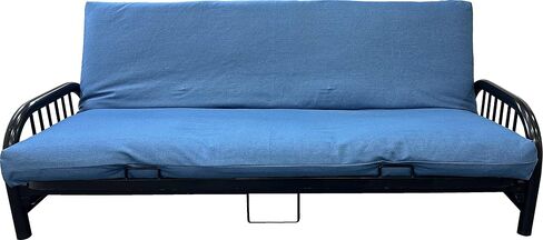 D&D Futon Furniture Real Jean Denim Futon Mattress Covers, Mattress Protector, Bed Slipcovers (Dark Denim, Full 6 x 54 x 75) in Saudi Arabia