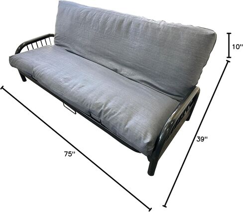 D&D Futon Furniture Real Jean Denim Futon Mattress Covers, Mattress Protector, Bed Slipcovers (Dark Denim, Full 6 x 54 x 75) in Saudi Arabia
