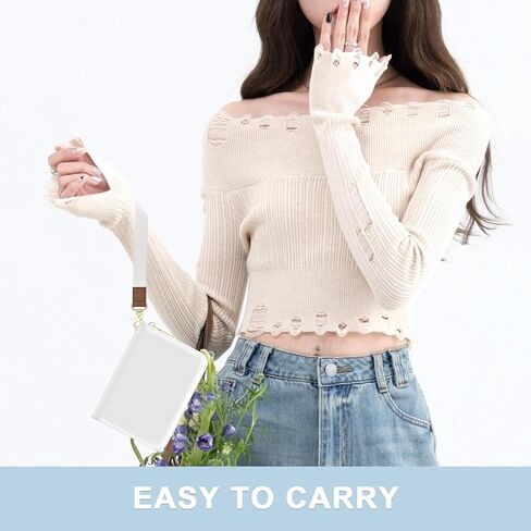 Credit Card Holder, Small RFID Wallet Slim Leather Card Organizer Case with Zipper and Keychain, Abstract Boho Leaves in Kuwait