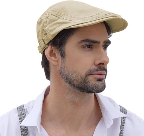 KUJUHA Flat Cap for Men Cotton Flat Irish Cabbie Ivy Gatsby Newsboy Driving Hat Hunting Cap in Saudi Arabia