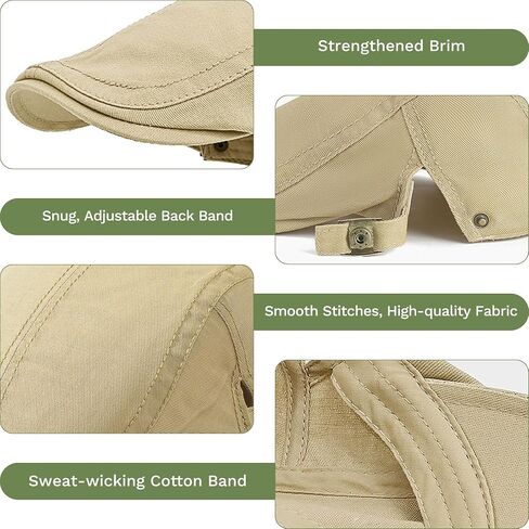 KUJUHA Flat Cap for Men Cotton Flat Irish Cabbie Ivy Gatsby Newsboy Driving Hat Hunting Cap in Saudi Arabia