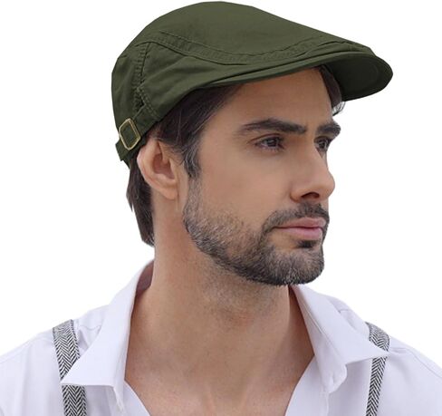 KUJUHA Flat Cap for Men Cotton Flat Irish Cabbie Ivy Gatsby Newsboy Driving Hat Hunting Cap in Saudi Arabia