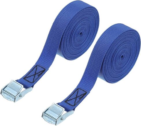 PATIKIL 1" x 18ft Lashing Strap with Buckles, 2 Pcs Cam Buckle Tie Down Straps Adjustable Heavy Duty Secure Cinch Straps Up to 551 lbs for Cargo Kayak Bicycles, Blue in Saudi Arabia