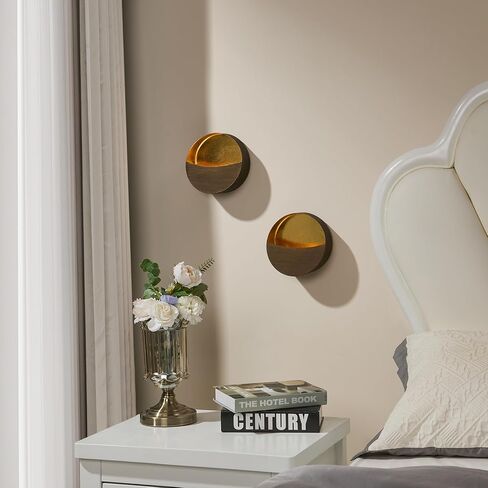 Black Wall Candle Holder Set of 2 with Gold Leaf Interior, Metal Wall Candle Sconces, Vintage Style Wall Decor for Living Room, Bedroom, and Dining Room in Kuwait