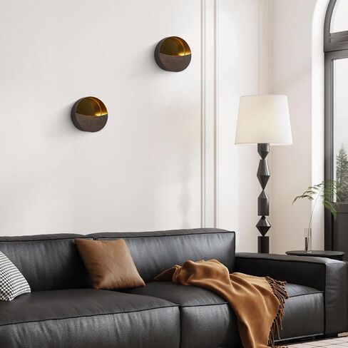 Black Wall Candle Holder Set of 2 with Gold Leaf Interior, Metal Wall Candle Sconces, Vintage Style Wall Decor for Living Room, Bedroom, and Dining Room in Kuwait