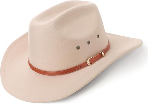 Dreshow Cowboy Hat للنساء والرجال الغربيين شعروا بقعة رعاة البقر رعاة البقر على نطاق واسع in Kuwait