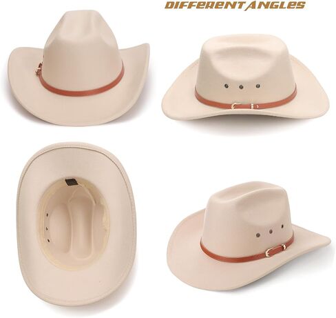 Dreshow Cowboy Hat للنساء والرجال الغربيين شعروا بقعة رعاة البقر رعاة البقر على نطاق واسع in Kuwait