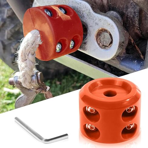 Car Rubber Winch Stopper for Cable Hook, Silicone Cable Saver Hook Stopper Line for ATV UTV Truck, Prevent Pulling Bounce, Shock Absorber with Allen Wrench, Quick Installation Tool (Black) in Kuwait