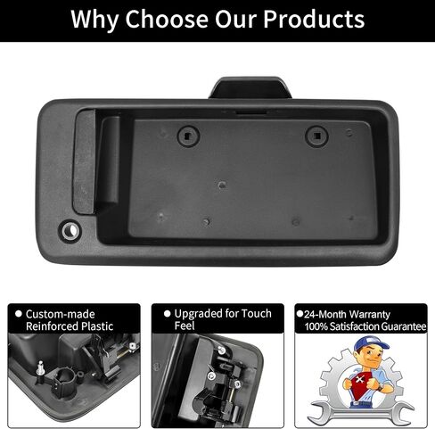 Exterior Door Handle, Compatible with 1996-2015 Chevy Express GMC Savana 1500 2500 3500 Van, Rear Right Cargo Door Handle with License Plate Bracket Holder Housing | 15269298 25866289 Tailgate Handle in Saudi Arabia