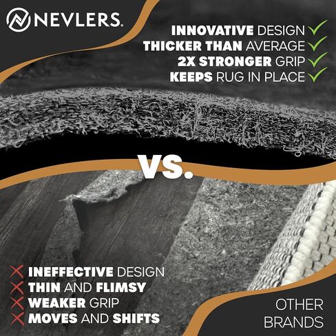 Nevlers 4'x6' Felt TPO Non Slip Rug Pad | 1/4" Thick Anti Slip Rug Grips | Carpet Pads Non Slip Design | Rug Gripper for Tile Floors | Rug Gripper for Hardwood Floors | Customizable Non Slip Rug Pads in Saudi Arabia