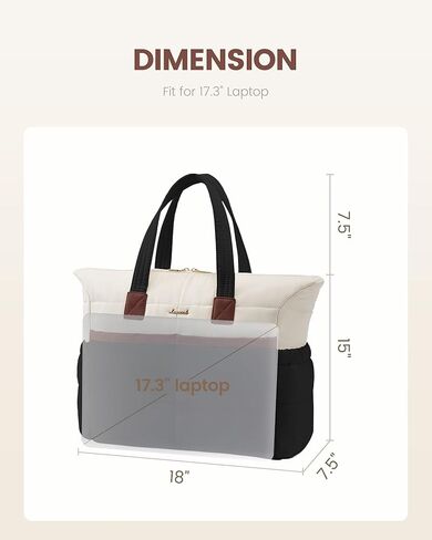 LOVEVOOK Tote Bag for Women,Light Puffer Tote Bag with Multi-pockets,Stylish Carry on Laptop Bags for Daily,Travel,Work,Gym in Kuwait