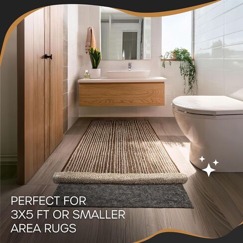 Nevlers 4'x6' Felt TPO Non Slip Rug Pad | 1/4" Thick Anti Slip Rug Grips | Carpet Pads Non Slip Design | Rug Gripper for Tile Floors | Rug Gripper for Hardwood Floors | Customizable Non Slip Rug Pads in Saudi Arabia