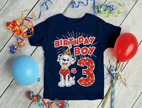 Tstars Marshall عيد ميلاد 3 هدايا قميص الصبي لمدة 3 سنوات Bday Paw Patrol موضوع حفلة طفل رضيع تي شيرت in Kuwait