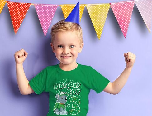Tstars Marshall عيد ميلاد 3 هدايا قميص الصبي لمدة 3 سنوات Bday Paw Patrol موضوع حفلة طفل رضيع تي شيرت in Kuwait