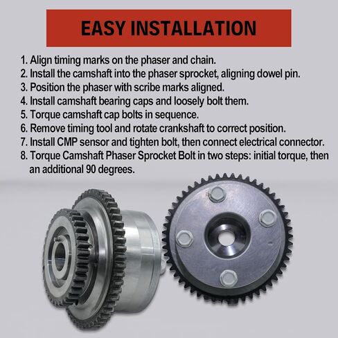2PCS Intake Variable Engine Timing Sprocket Gear Camshaft Phaser for 2005-2019 Nissan Frontier, 2012-2019 NV3500, 2005-2012 Pathfinder, 2005-2015 Xterra V6 4.0L -OE# 13025CD000 in Saudi Arabia