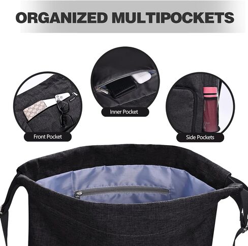 Drawstring Backpack with Wet Pocket & Shoe Compartment, Water-Resistant Sports Gym Swim String Bag for Women Men(Black) in Saudi Arabia