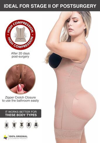 Sonryse Shapewear for women Fajas Colombianas Moldeadoras | Stage 2 Faja Control Shapewear after Tummy Tuck and Liposuction in Kuwait