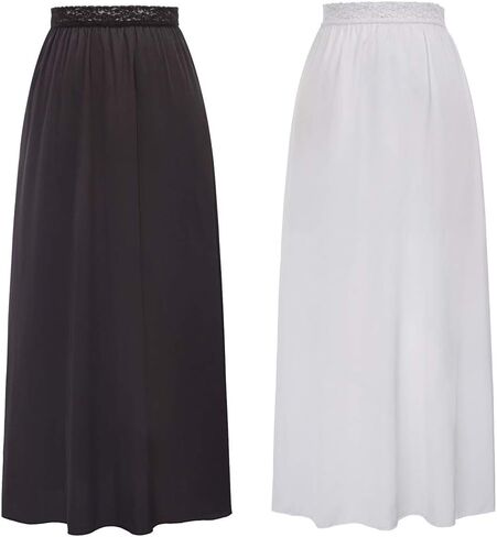 Kate Kasin Half Slips for Women Anti-Static Satin Underskirt Full Length Nude Skirt Lace Trim Short Slips for Under Dresses in Kuwait