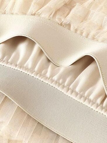 Women's Layered Tulle Skirts A Line Ruffle High Waisted Mesh Long Maxi Skirt Petticoat in Kuwait